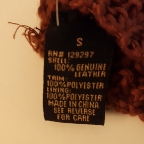 Iman Brown Genuine Leather Gloves - Picture 5 of 7